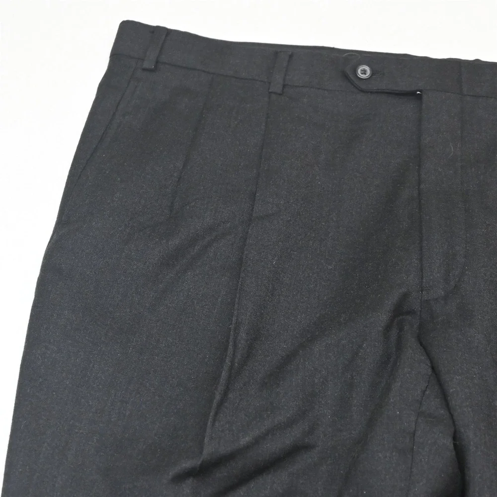 Jos A Bank 46R 42x30 Gray Wool Cashmere Flannel Mens Jacket Pants Suit